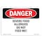 Signmission OSHA Danger, Severe Food Allergies Do Not Feed Me!, 14in X 10in Decal, 10" W, 14" L, Landscape OS-DS-D-1014-L-2049 - alternate 1